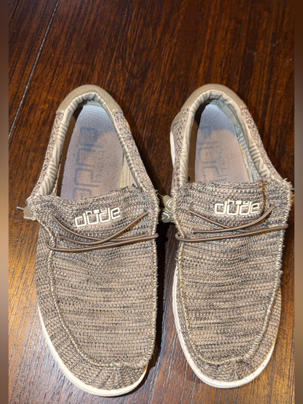 Hey Dude Wally Sox Shoes Mens Size 10 Brown Knit Casual Comfort Lightweight